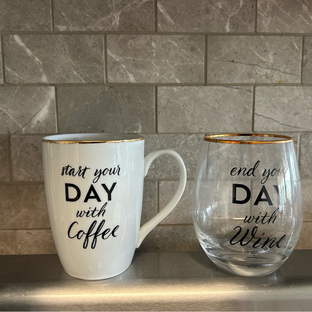 Coffee + Wine Glassware Combo